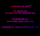 Foreman for Real screenshot 3 for Sega Game Gear